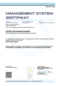 Zertifikate ISO 9001, ISO 14001, IATF 16949